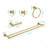 5 Pack Bathroom Towel Rack Set Wall Mount-111472129