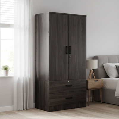 Armoire 2 portes avec 2 tiroirs Scottie