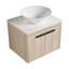 Meuble-lavabo mural simple 23,6 po avec comptoir en pierre frittée Margare
