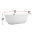 Baignoire de trempage autoportante en acrylique 67 po. X 31 po. Chaylynn-136577096