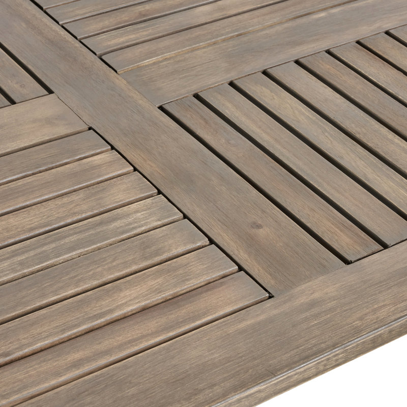 Table de salle à manger en bois 70 "- Nuance gris moderne pour l'extérieur