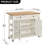 Brianny Rolling Kitchen Cart Island with Foldable Tabletop 2 Drawers and Power Outlet-629526644