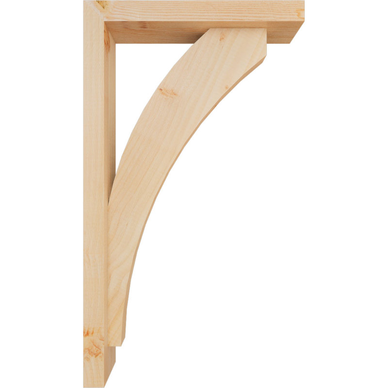 Thorton Block Bracket with Offset Brace, 28 x 16, 3 1/2"W Douglas Fir (Smooth)