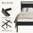 Carlisa Industrial Metal Platform Bed Frame with Headboard and Iron Slat Support-574746315-574746314