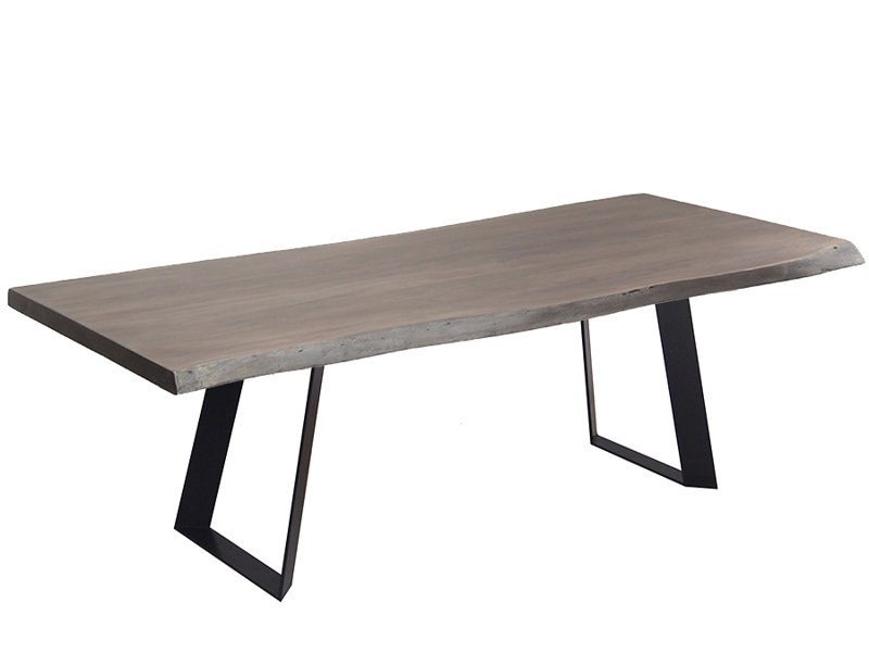 Table de salle à manger Marchesa, H 30 po x L 84 po x l 40 po, Bois de sheesham gris