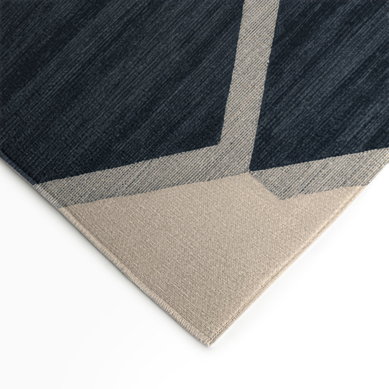 Checkered Gray Indoor and Outdoor Area Rug, Rectangle 5' x 7'