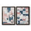 Modern Geo - ensemble de 2 peintures sur toile encadrées-742107968-742107994