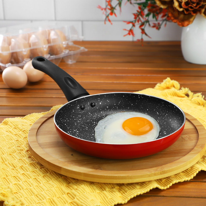Oster Nonstick Aluminum 8 Inch Frying Pan in Red