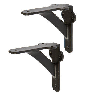Hammer & Tongs - Iron Shelf Bracket - D100mm - Black
