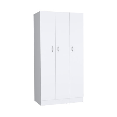 Armoire Ohio avec 3 portes, 2 tiroirs et 4 tablettes à 4 niveaux