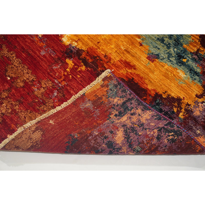 Aryana Hand Woven Wool Abstract Area Rug