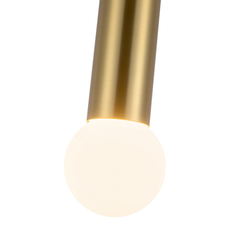1 - Light Pendant, Brushed Gold