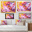 Multicolore et acrylique rose fluide, art moderne sur toile II-669234974-669234973