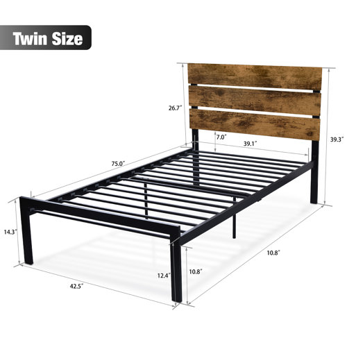 17 Stories Merdell Metal Bed & Reviews | Wayfair