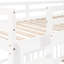 Lit simple superposé au dessus d'un lit blanc avec fonction et glissade - Structure en bois massif Éléments ludiques-121022305