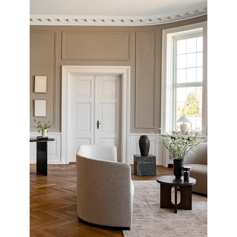 Plinth Marble End Table, 15.7" H x 15.7" W x 15.7" D, Gray Kendzo