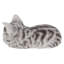 Statue de chaton tigré endormi-209440240