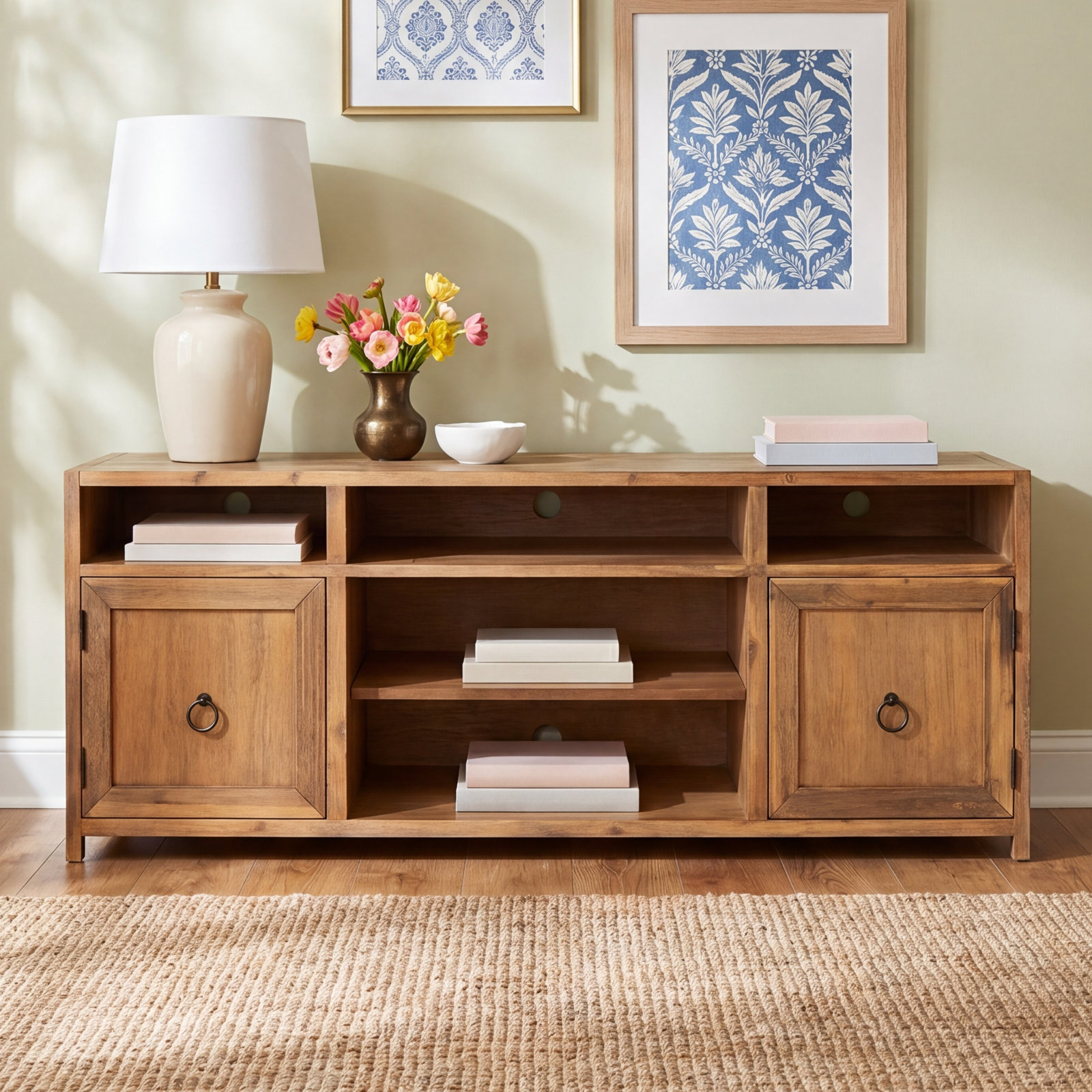 Elin 65'' Media Console, Natural