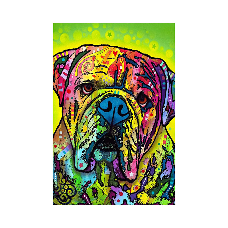 Hey Bulldog 1 Piece Wrapped Canvas Painting, 20.32 cm H x 30.48 cm W