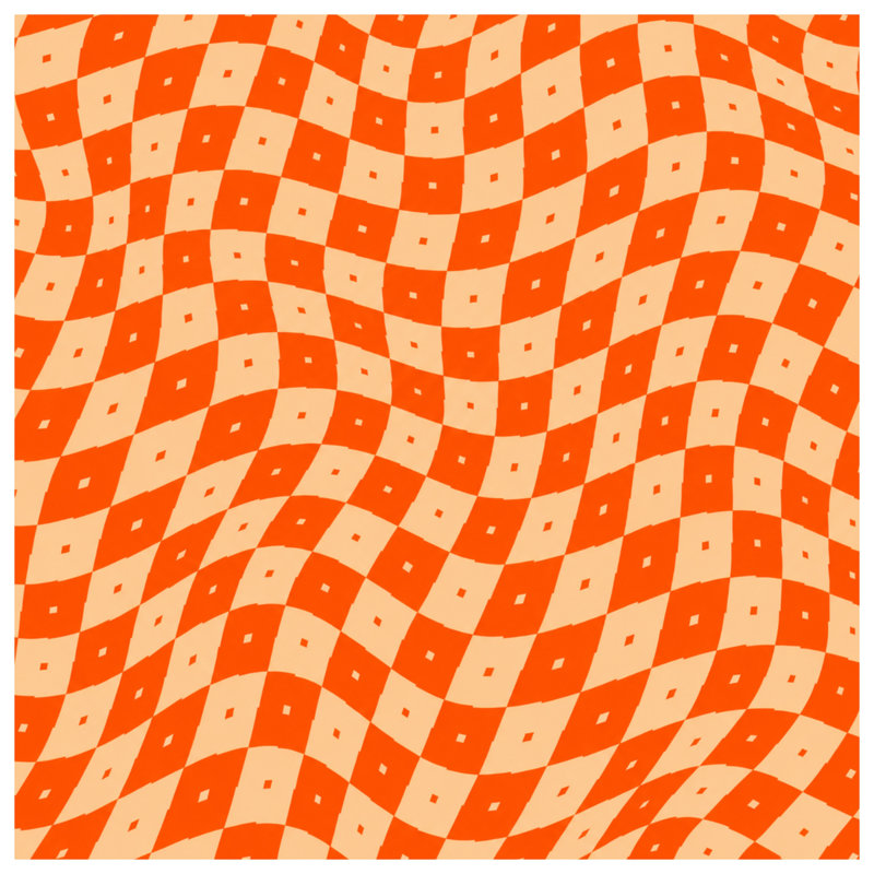 Coussins décoratifs à carreaux orange et beige, 16 x 16 pouces