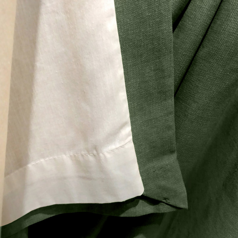 Cotton Blend Room Darkening Curtain Pair, Width 229 x Drop 183 cm, Bottle Green