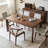 Solid wood dining table with solid weight-763530893