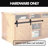 Mini Black Rustic Straight Design Non-Bypass Single Track Two Door Hardware Kit For Cabinet Use( Cabinet Not Included）-1814816366