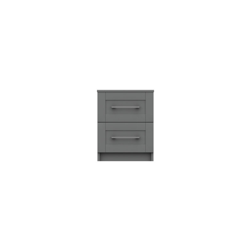Niemeyer 38.3cm W Manufactured Wood Bedside Table, Dark Grey