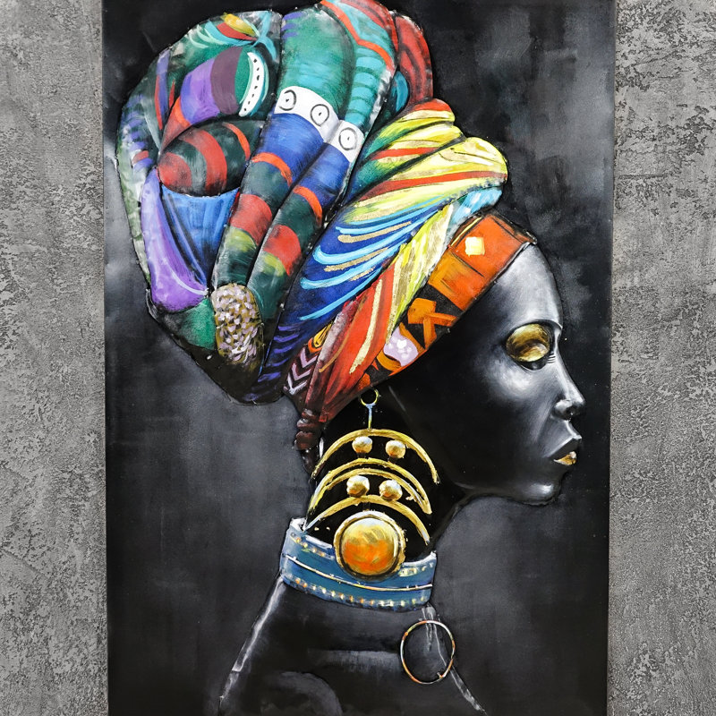 Danile Lady Africa 2 - No Frame Print on Metal