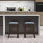 Alizey Counter Stool with Solid Wood Frame
