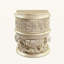 Table de chevet 2 tiroirs Daveric en champagne et argent