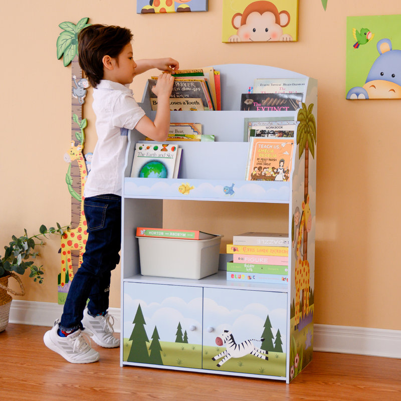 Safari Fantasy Fields - Sunny Safari 3-tier Kids Large Display Bookshelf