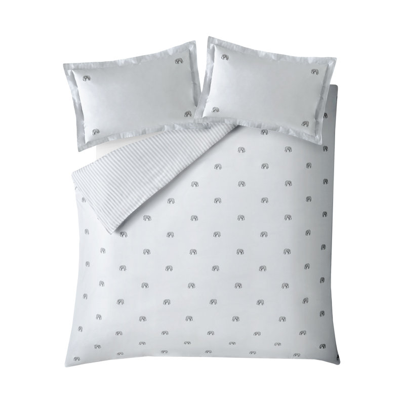 ZSL Elephant Duvet Cover Set, Double - 2 Standard Pillowcases