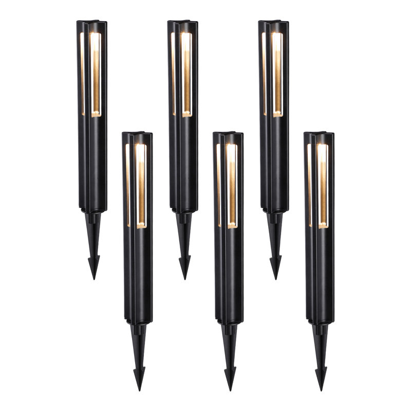 Black Aluminum LED Pathway Lights Multipack with Warm White Glow