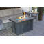 42" Rectangular Steel Propane Fire Pit Table with Hidden Tank, Tile Top & 60,000 BTU Burner – Black