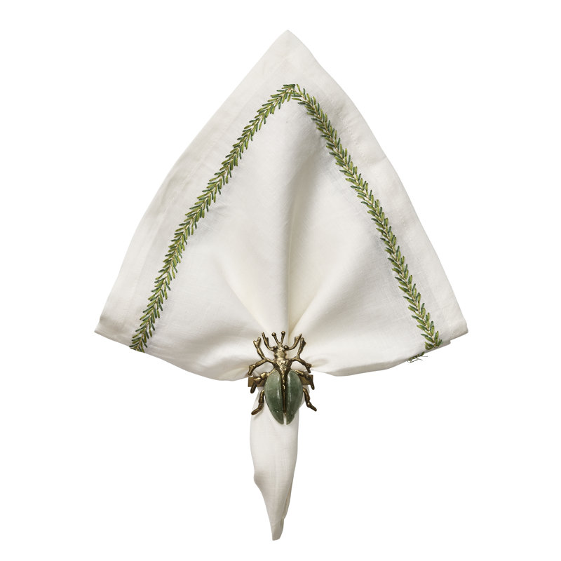Jardin Napkin, White/Green