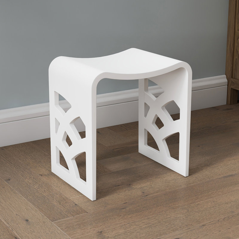 Freestanding Shower Seat Solid Surface Shower Stool
