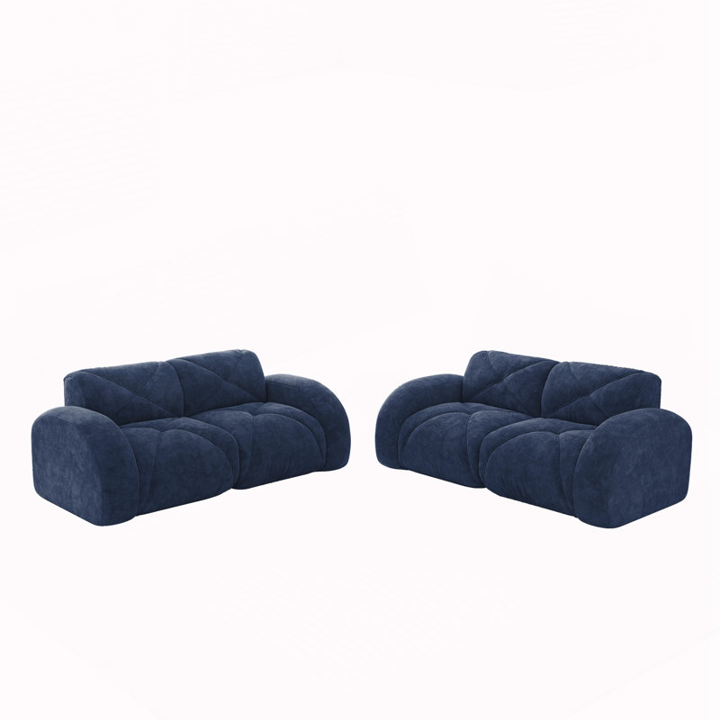Ensemble de canapé 2 pièces, Bleu