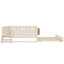 Lit double beige en bois de pin avec lit gigogne pour un sommeil confortable-129990047-129990050