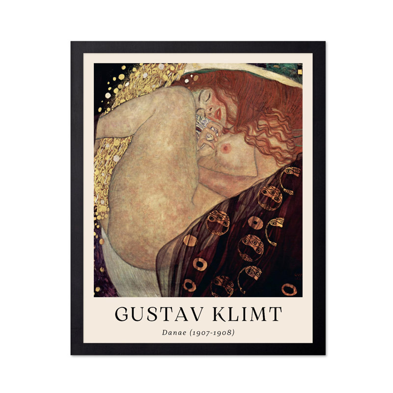 Gustav Klimt - Danae, Sans cadre, Affiche, H 12 po x l 16 po