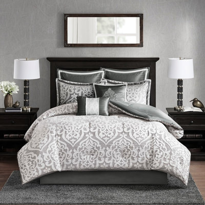 Comforter - All Bedding, 100% Charmeuse Euro Sham 8 Piece Bedding Collection Classic Elegance, Allergen-, Machine Washable