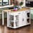 Extendable Kitchen Island with Dining Table, Internal Storage, and Power Outlet for Modern Kitchens