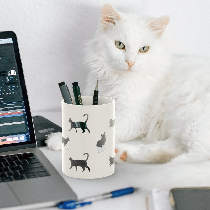 Yefry Metal Pen Holder, White