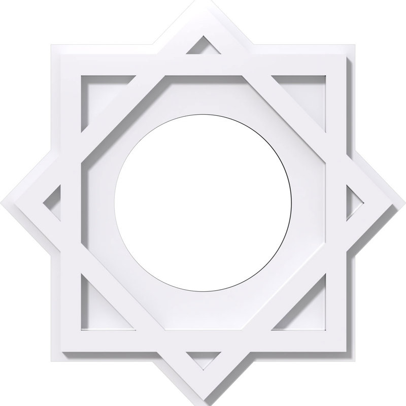 Médaillon de plafond contemporain en PVC Axel, H 1 po x l 14 po x P 14 po