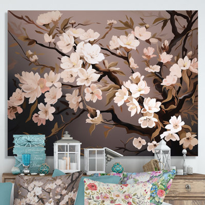 " Branch With Pink And White Cherry Blossoms I "