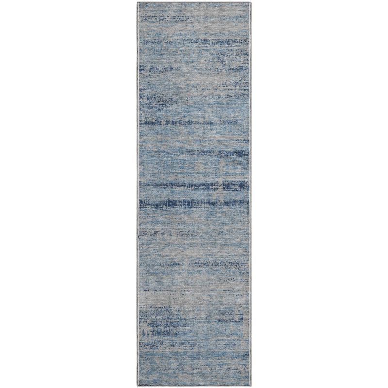 Premium Machine Washable Gerardo Sky Rug, Runner 2'3" x 7'6"