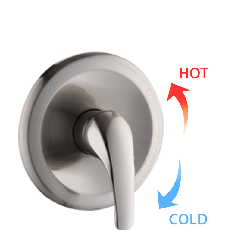 With hand shower system (including rough-in valve), Brushed Nickel