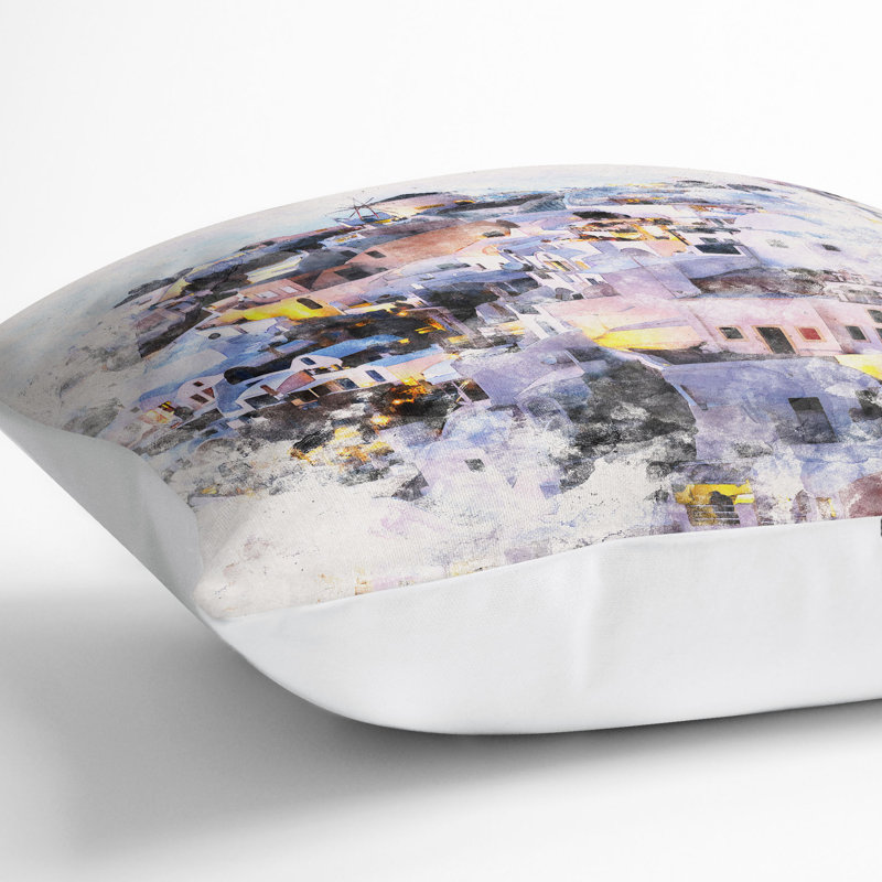 Square Throw Cushion, White, 55cm H x 55cm W x 20cm D