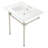 Kingston Brass Dreyfuss 31-Inch Ceramic Console Sink with Stainless Steel Legs-50241374-50233730