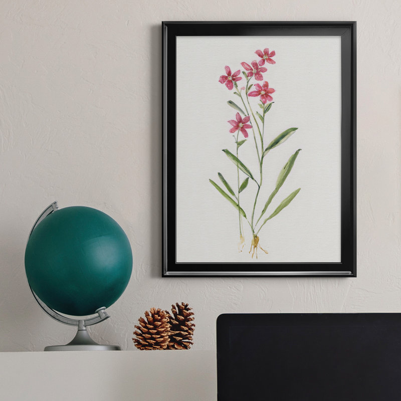 Delicate Pink II - peinture sur toile encadrée, Noir, H 22,5 po x l 30,5 po x P 1,5 po